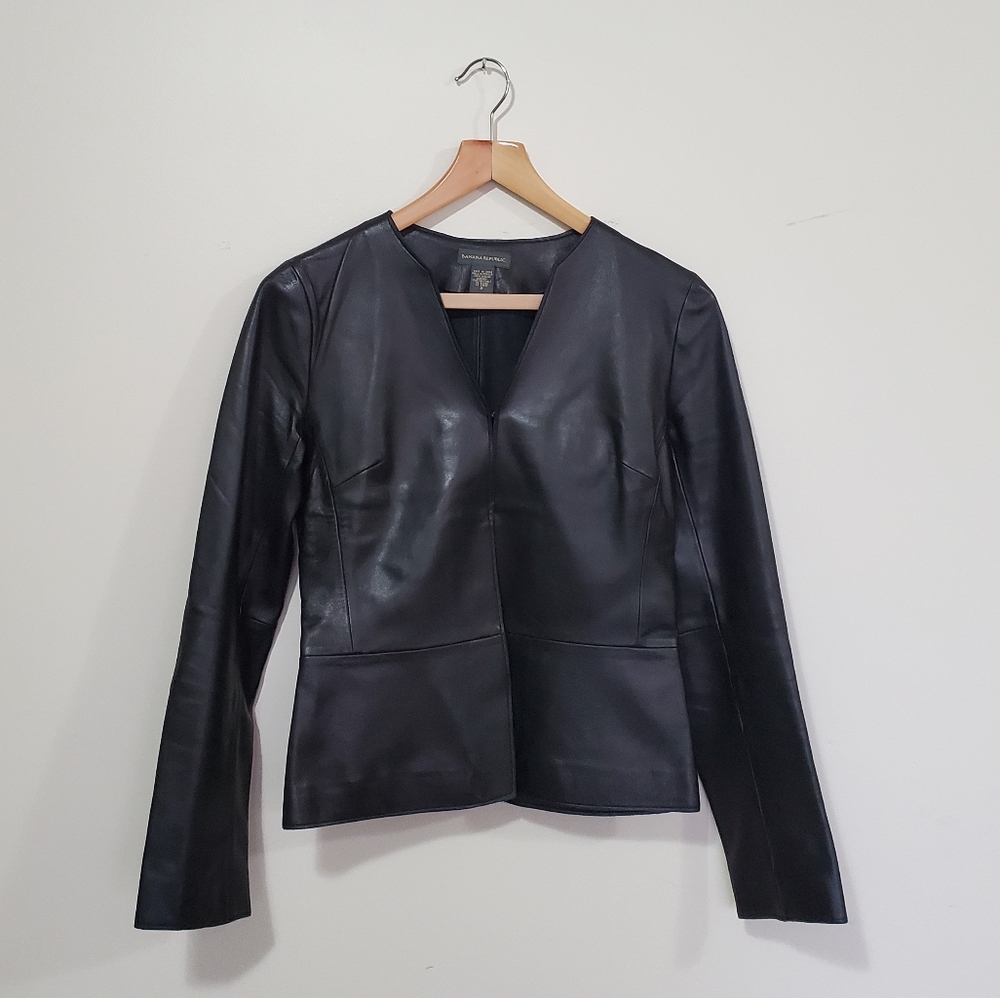 Banana Republic Black Leather Jacket